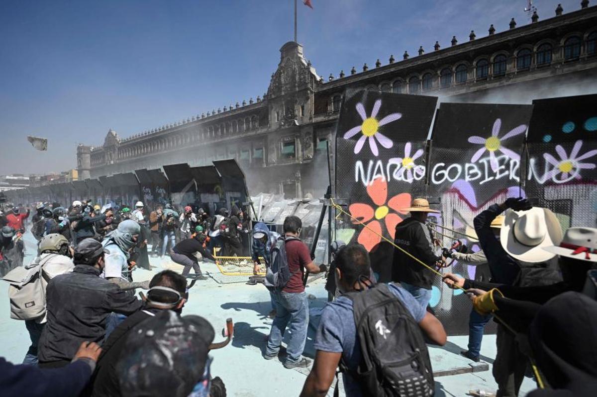 Incidentes en la marcha de la ‘Generación Z’ contra la corrupción en México