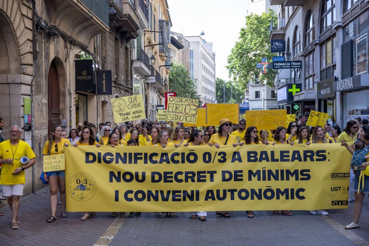 La manifestación del sector educativo 0-3 en imágenes