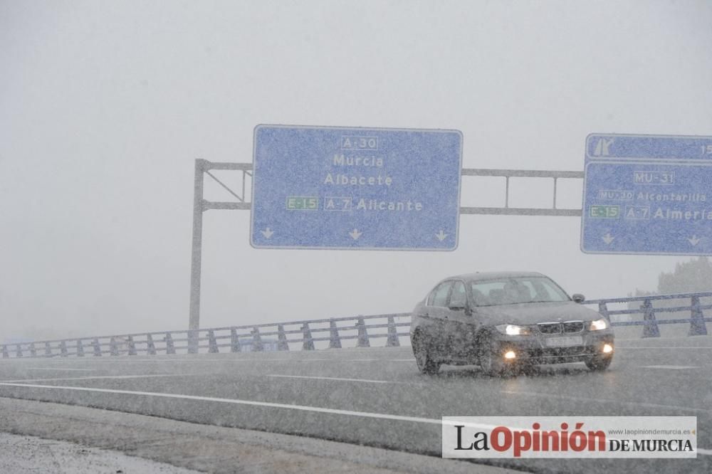 La nieve tiñe de blanco Murcia