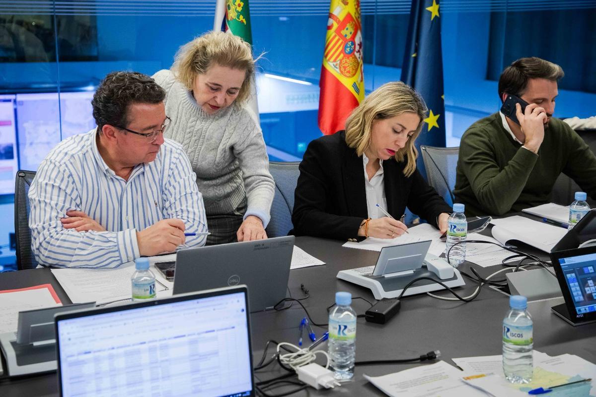 Guardiola en la reunión del CECOP, este jueves