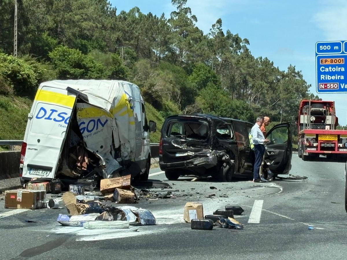 El accidente ocurrido esta tarde.