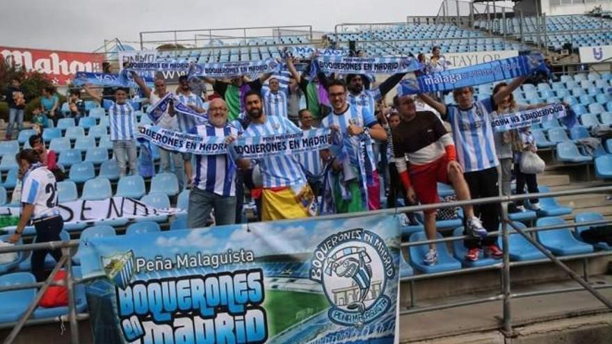 Miembros de la peña de malaguistas en Madrid