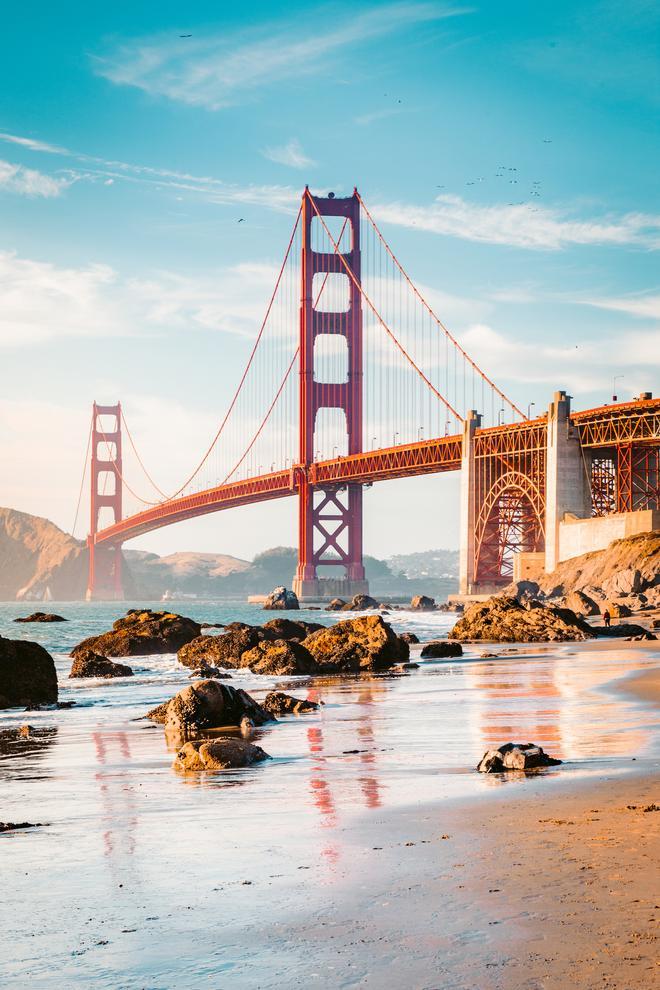 Puente Golden Gate al atardecer, San Francisco