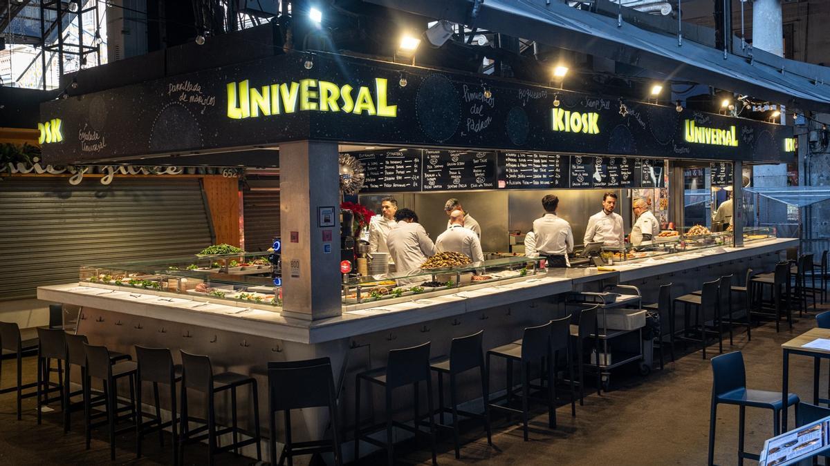 El Kiosko Universal, en el mercado de la Boqueria.