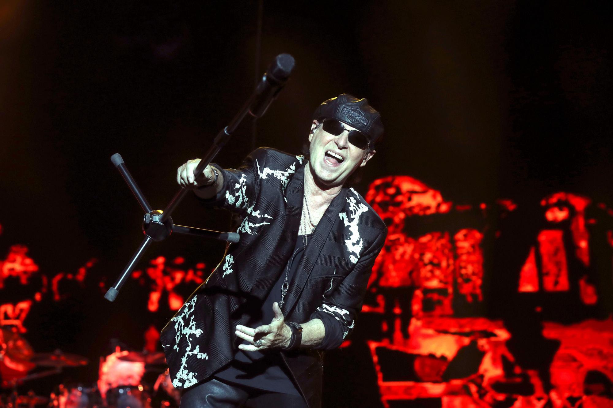 Klaus Meine, cantante de Scorpions, durante un concierto en Madrid en 2019.