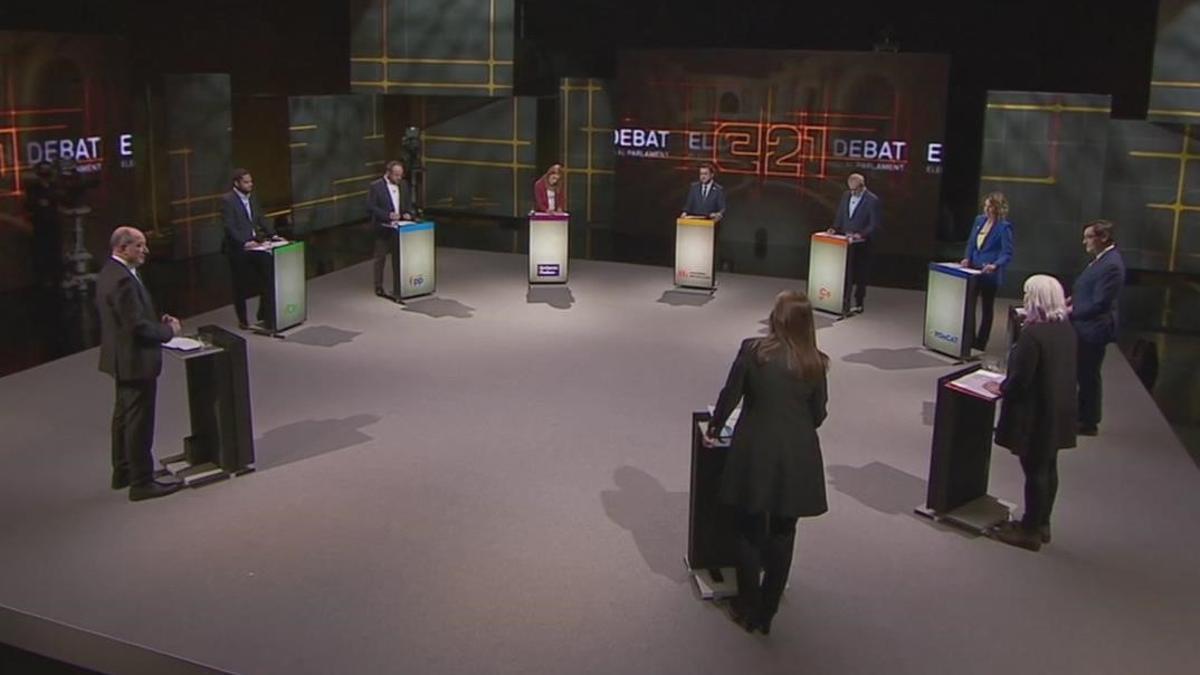Debate de los candidatos a las elecciones catalanas del 14-F.