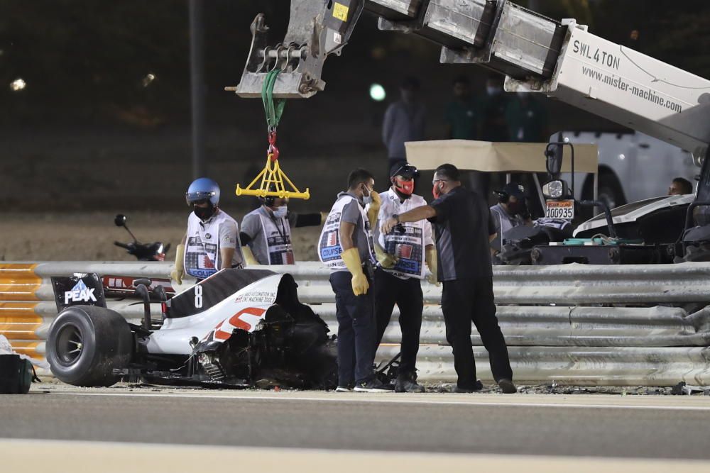 Accidente de Romain Grosjean en el GP de Baréin de Fórmula 1.