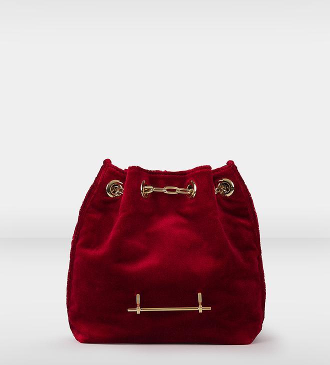 Bolsito rojo de M2Malletier en terciopelo de seda