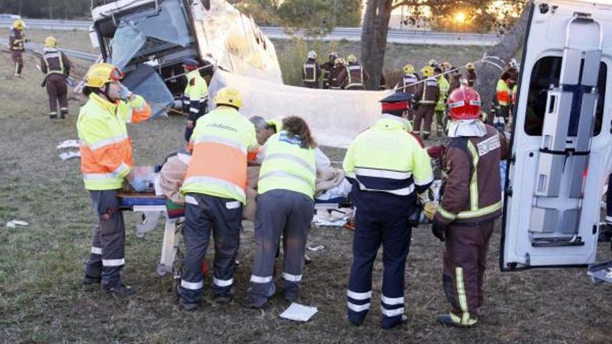 Accidente de autobús en Girona.