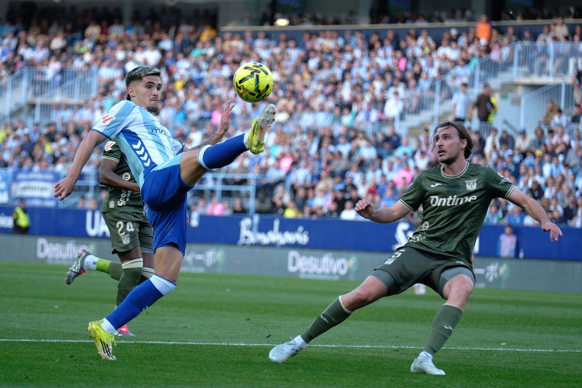 Chupe estuvo desacertado de cara a puerta en el Málaga CF-CD Leganés.