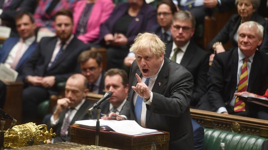 Boris Johnson en la Cámara de los Comunes.