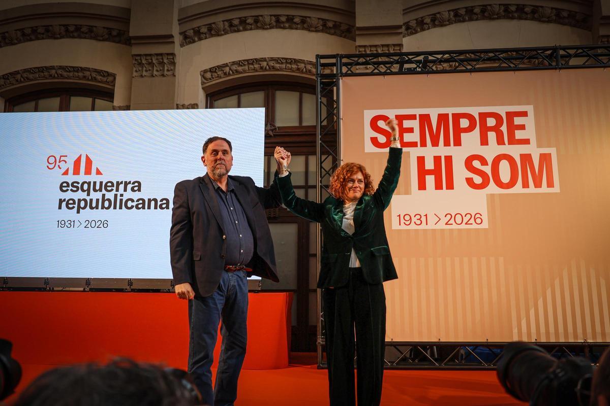 Oriol Junqueras y Elisenda Alamany.