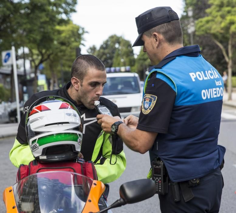 Control de alcoholemia de la Policía de Oviedo