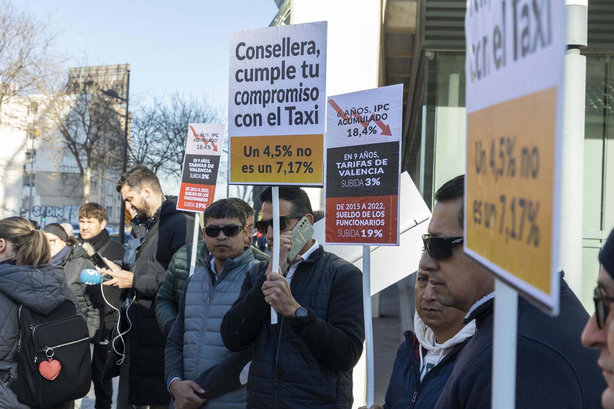 Concentración de taxistas