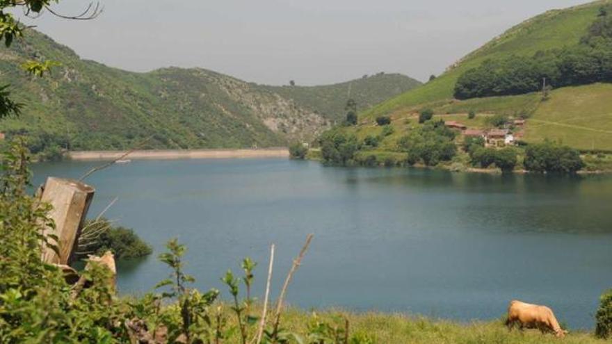 El embalse de los Alfilorios, en Morcín.