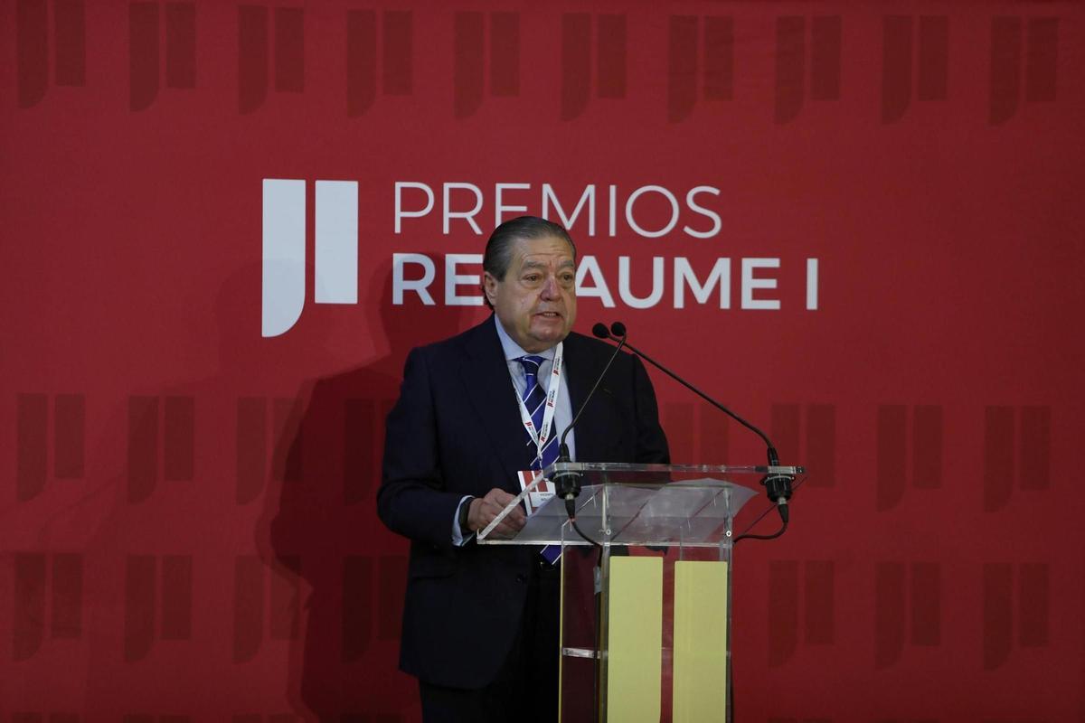 El naviero Vicente Boluda, presidente de la Fundación Premios Rei Jaume I, durante su discurso.