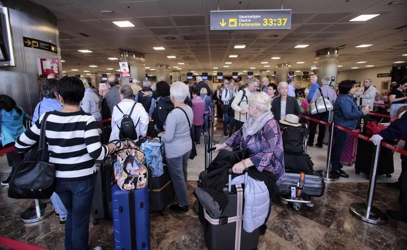 Situación en el aeropuerto de Tenerife Sur.