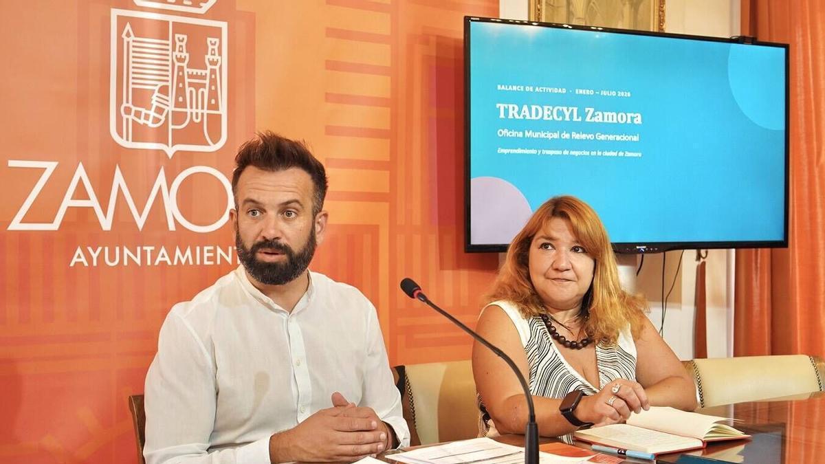 David Gago y Ana Vallejo hacen el balance de la Oficina de Relevo Generacional.