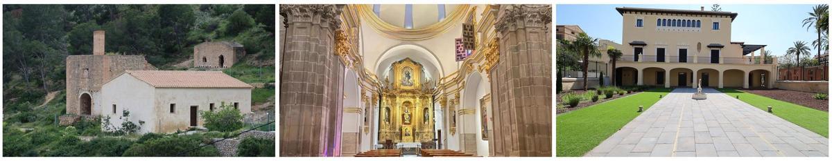 Minas de San Antón, capilla de la Comunión de la iglesia de Santas Justa y Rufina y Palacio Rubalcava