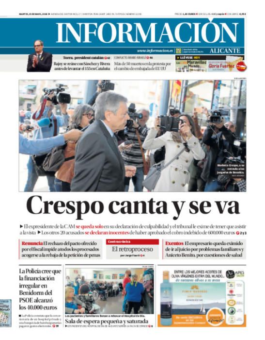 Estas han sido las portadas más destacadas de INFORMACIÓN en 2018