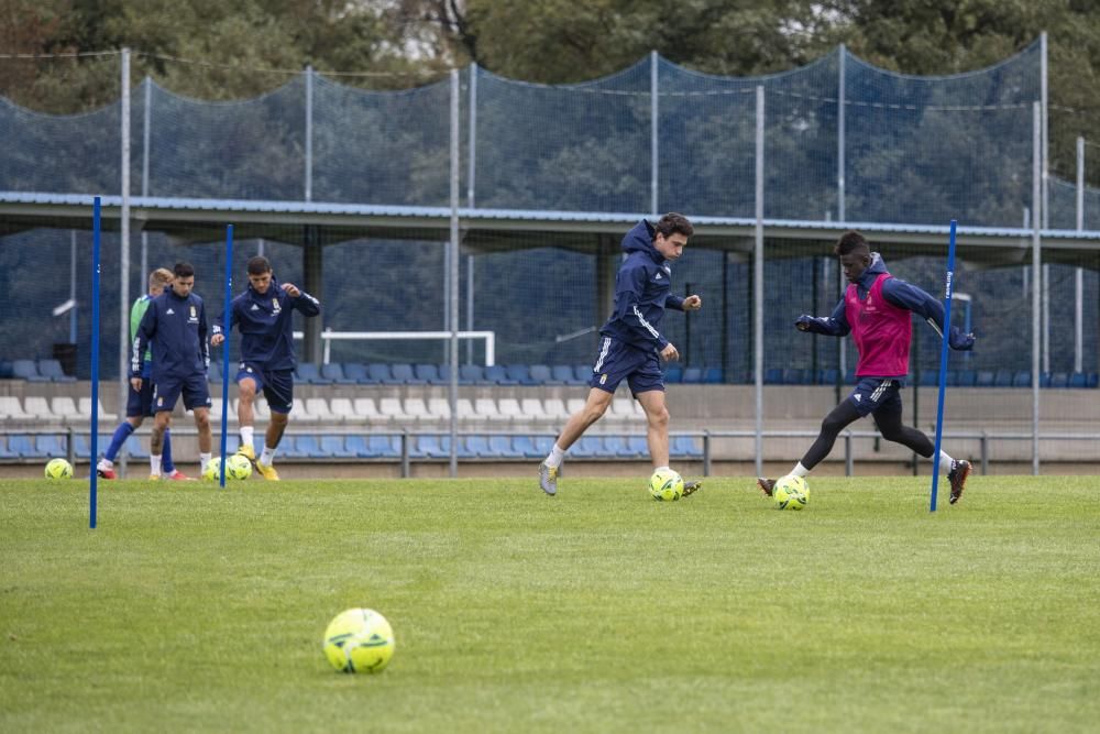 Entrenamiento del Oviedo en El Requexón