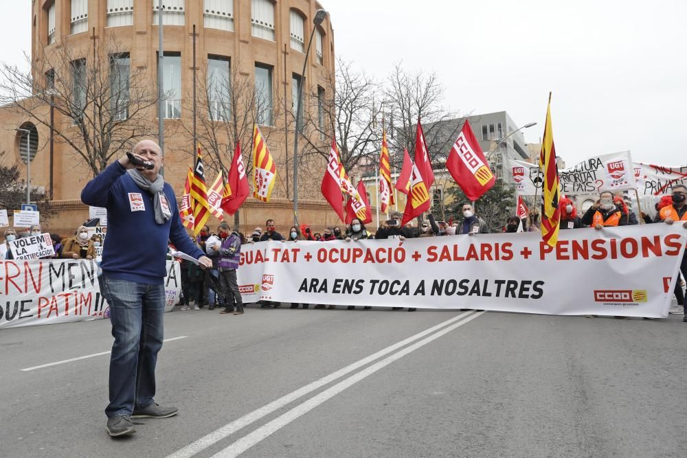 Mobilització dels sindicats a Girona