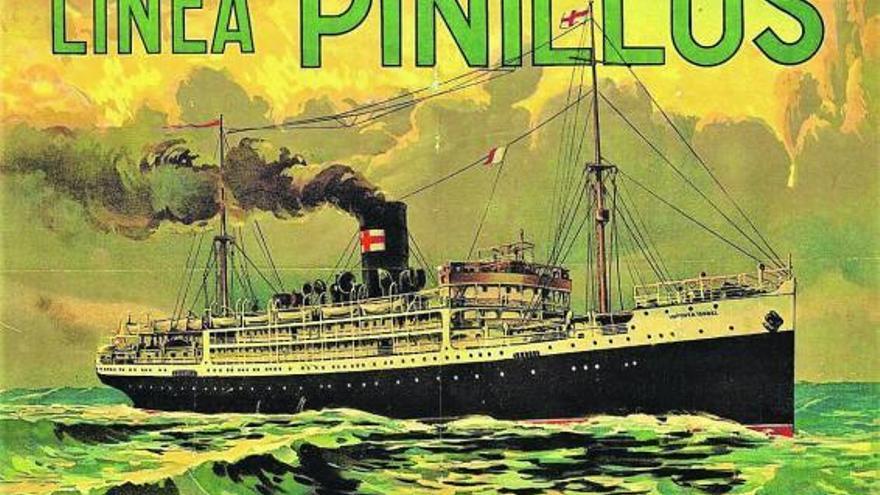 Imagen de un barco de la Línea Pinillos que hacía la ruta de Cuba.