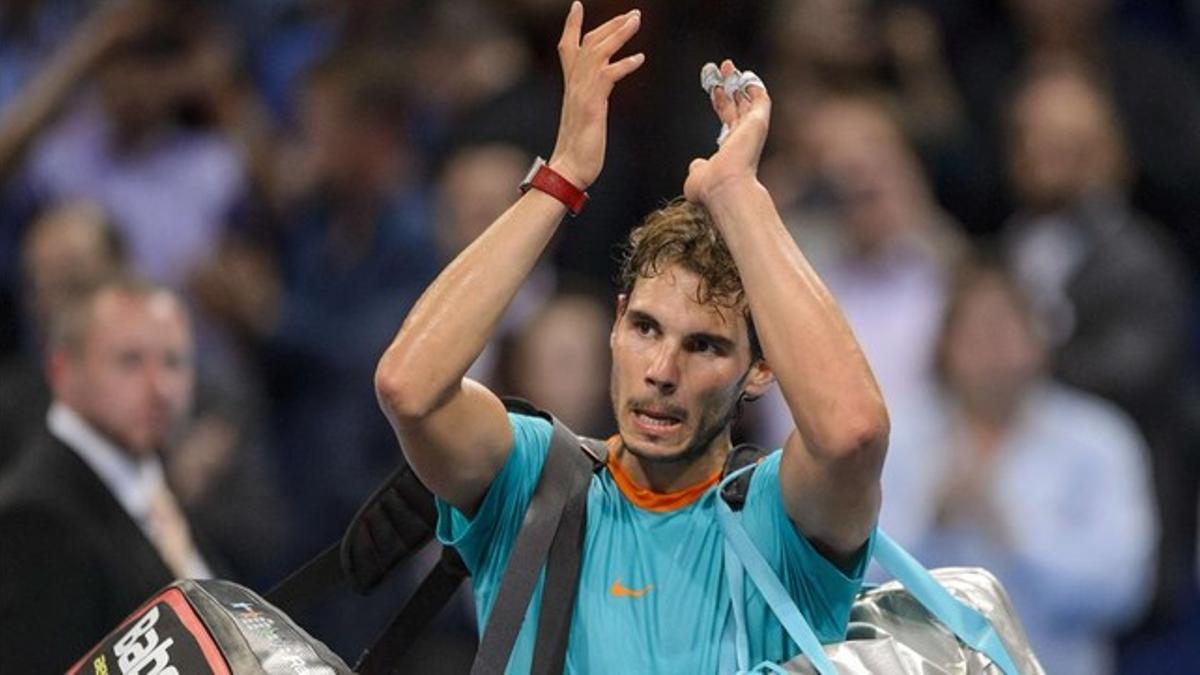 Nadal, en el torneo de Basilea.