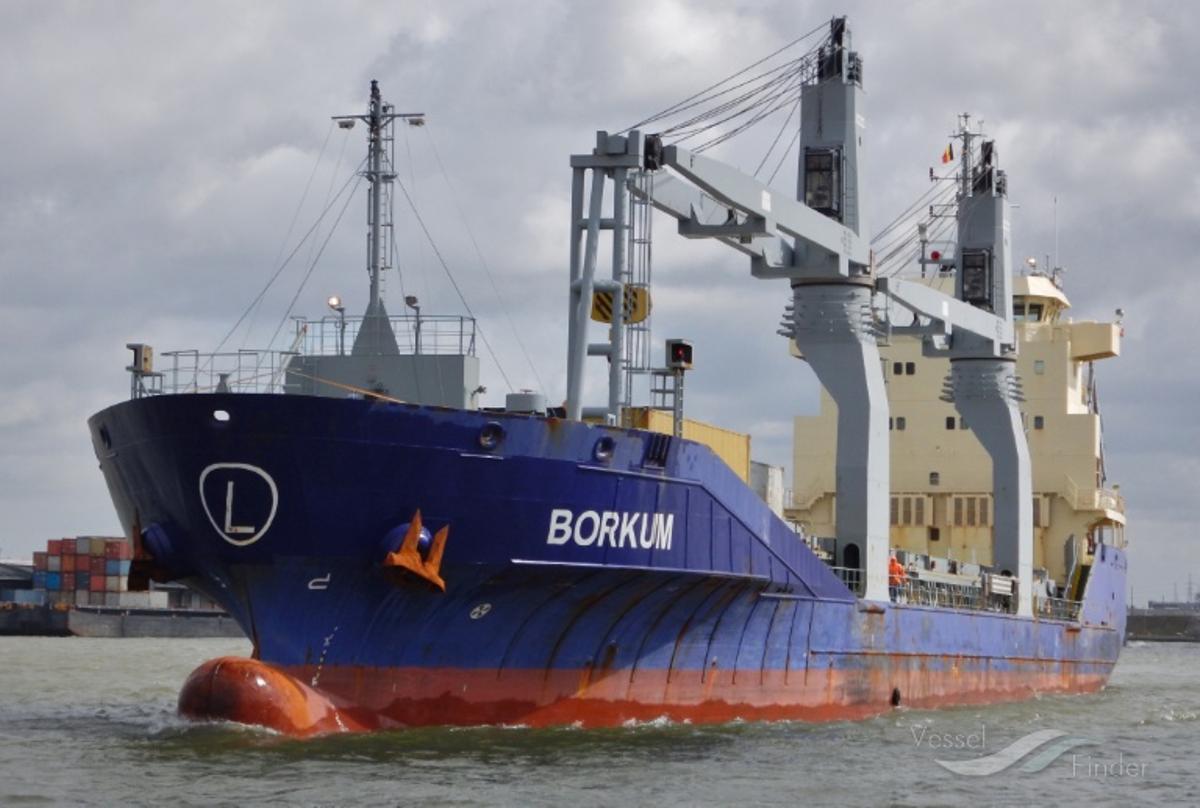Barco carguero Borkum.