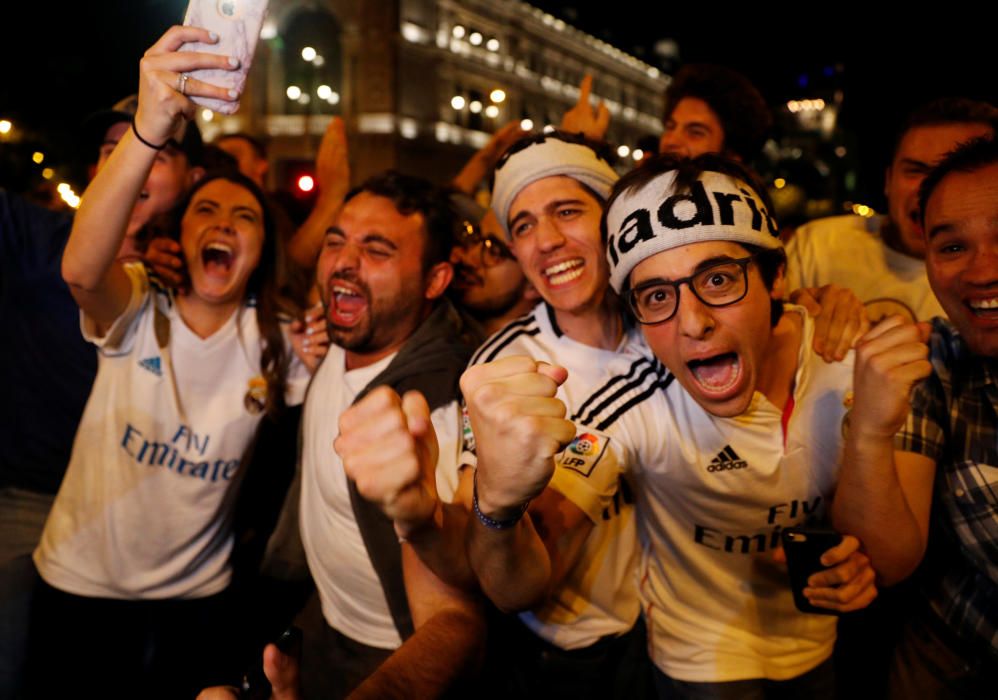 Fiesta del Real Madrid en Cibeles por la 13ª Copa de Europa
