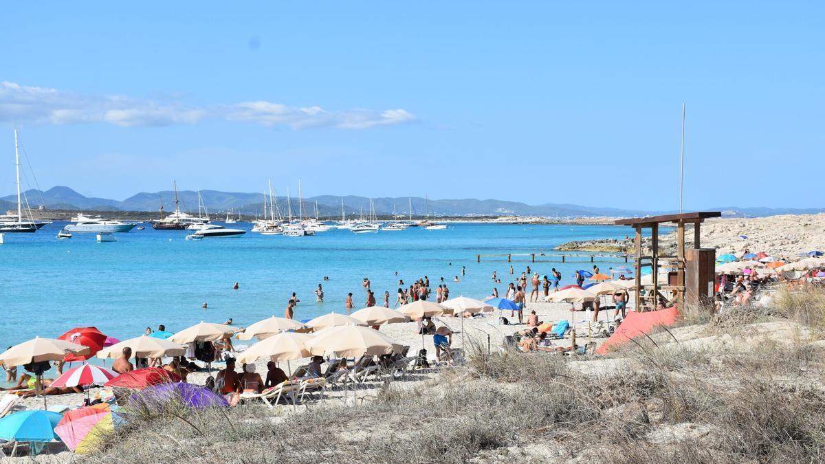 Playa de ses Illetes, en Formentera, el pasado mes de julio