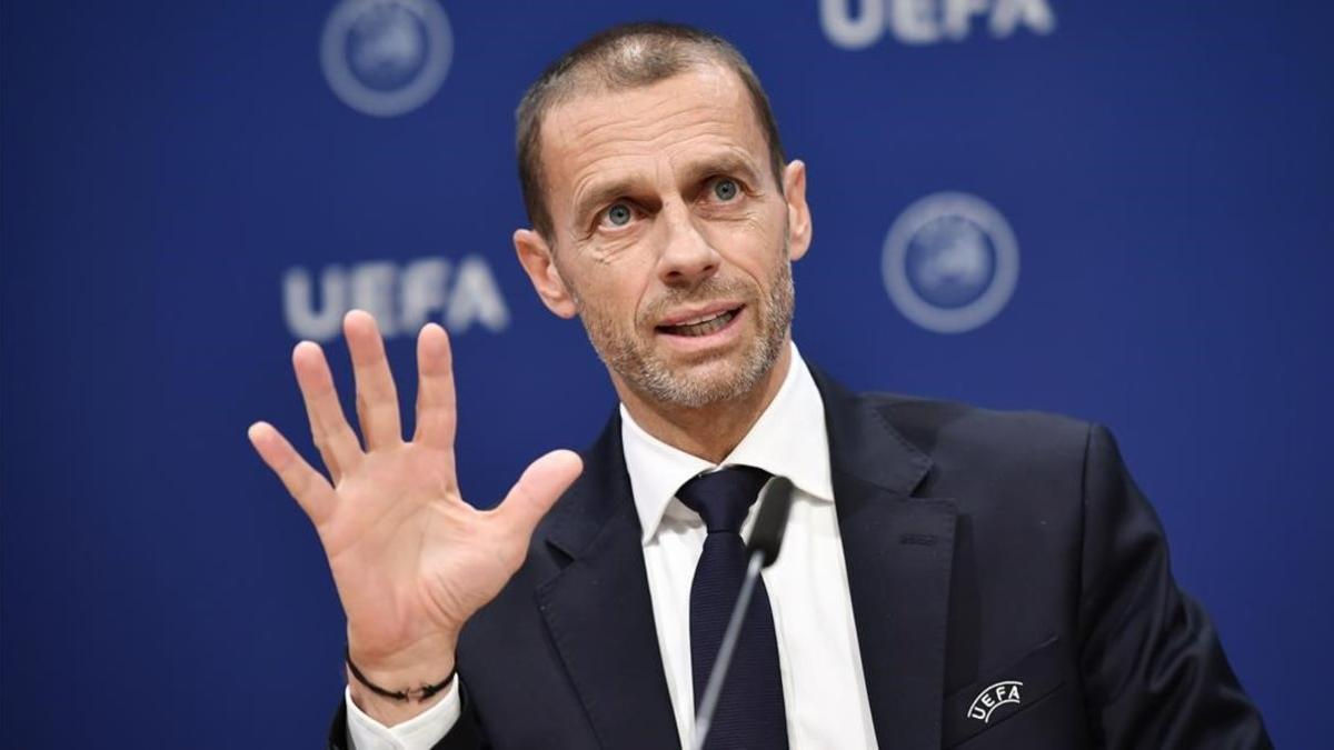 rtapounet51212728 uefa president aleksander ceferin gestures during a press co191206172043