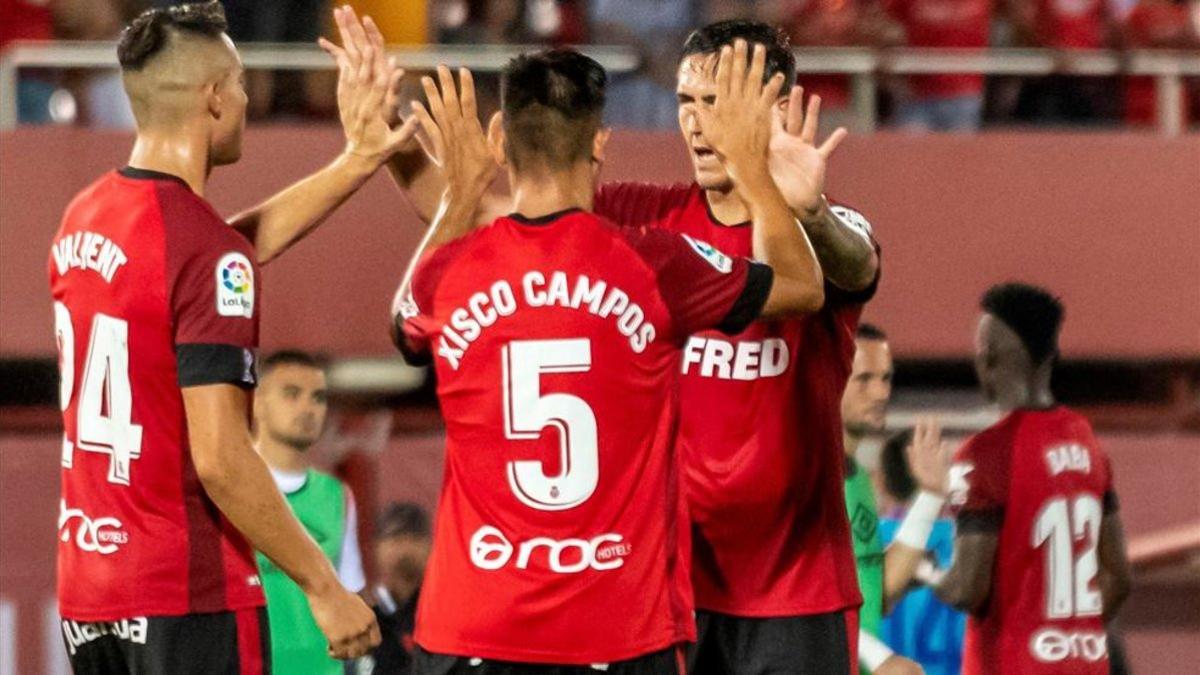 El Mallorca celebrando uno de los tantos de la primera jornada.