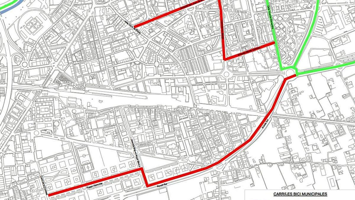 Proyectan 52 kilómetros de carriles bici en el entorno de la estación y hasta pedanías