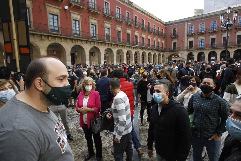 Protesta en Gijón de la hostelería local