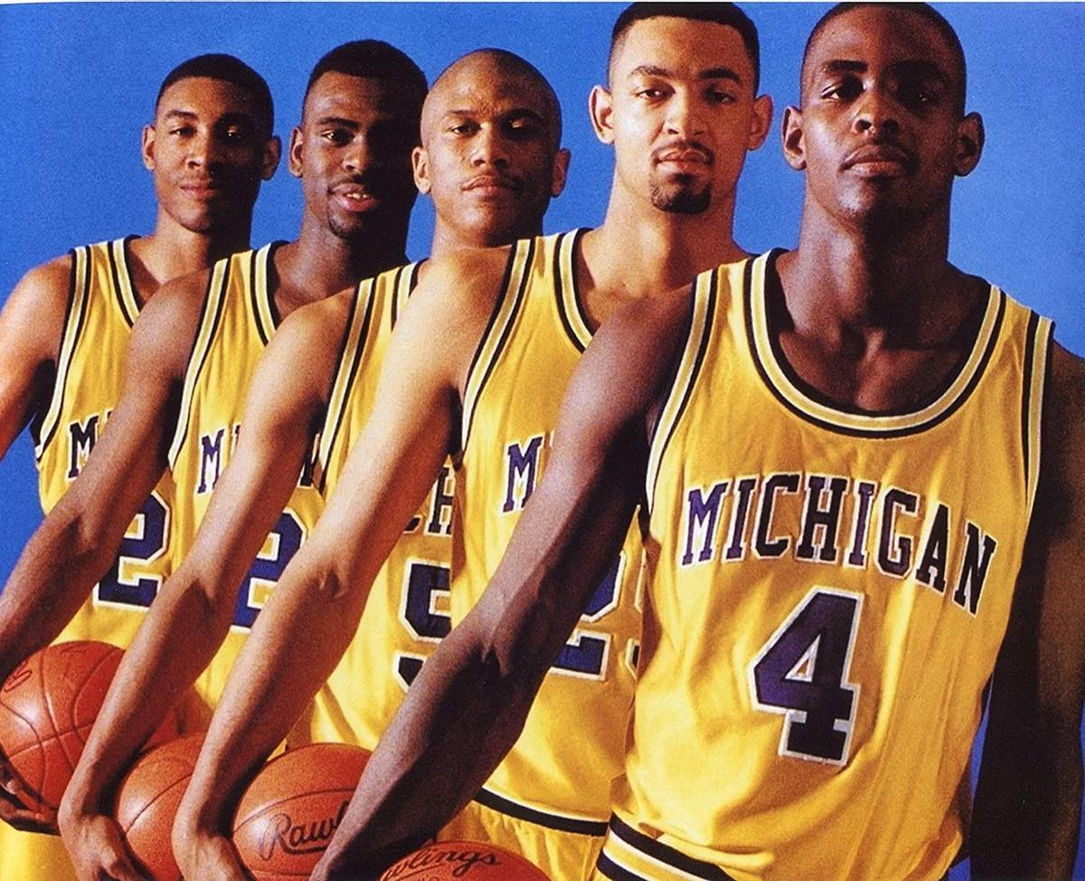 El mítico Fab Five de Michigan, subcampeón en 1992 y 1993.