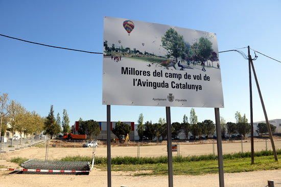 Obres del nou pulmó verd d'Igualada