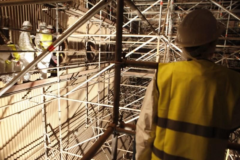 Obras de mantenimiento en la térmica de Aboño