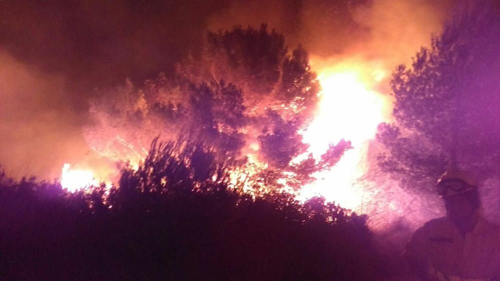 Incendio forestal en Menorca