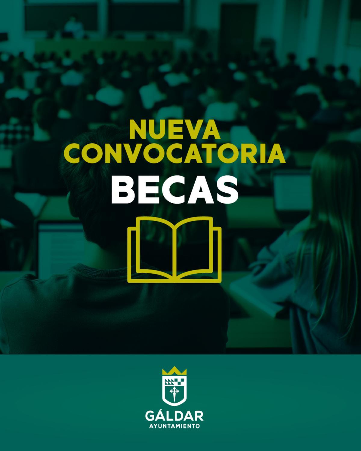 Cartel de convocatoria de becas