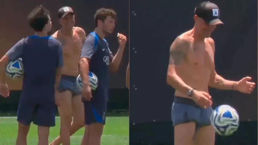 ¡Luis Enrique está para jugar! Así apareció en un entrenamiento del PSG