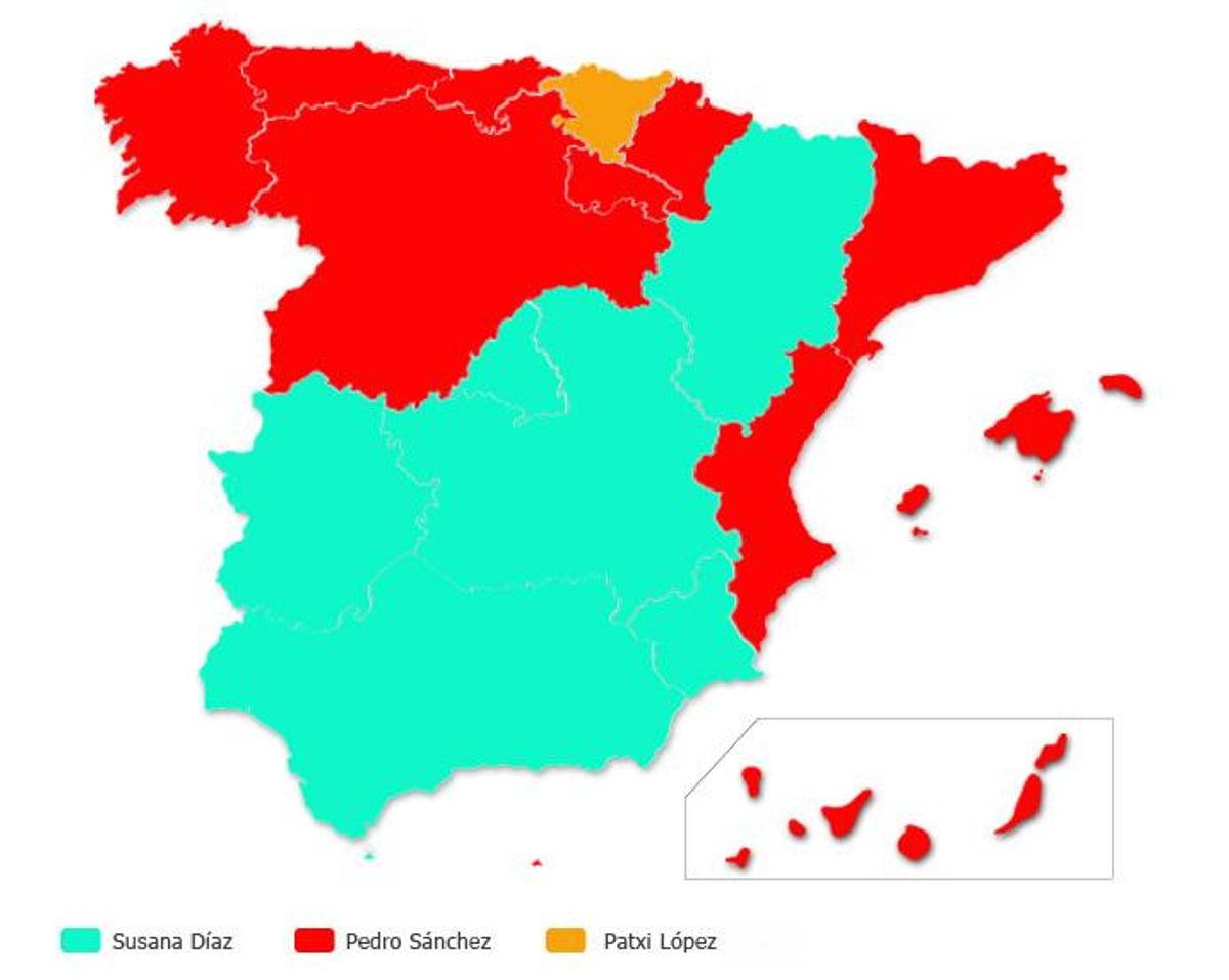 ¿Quién apoya a cada candidato?