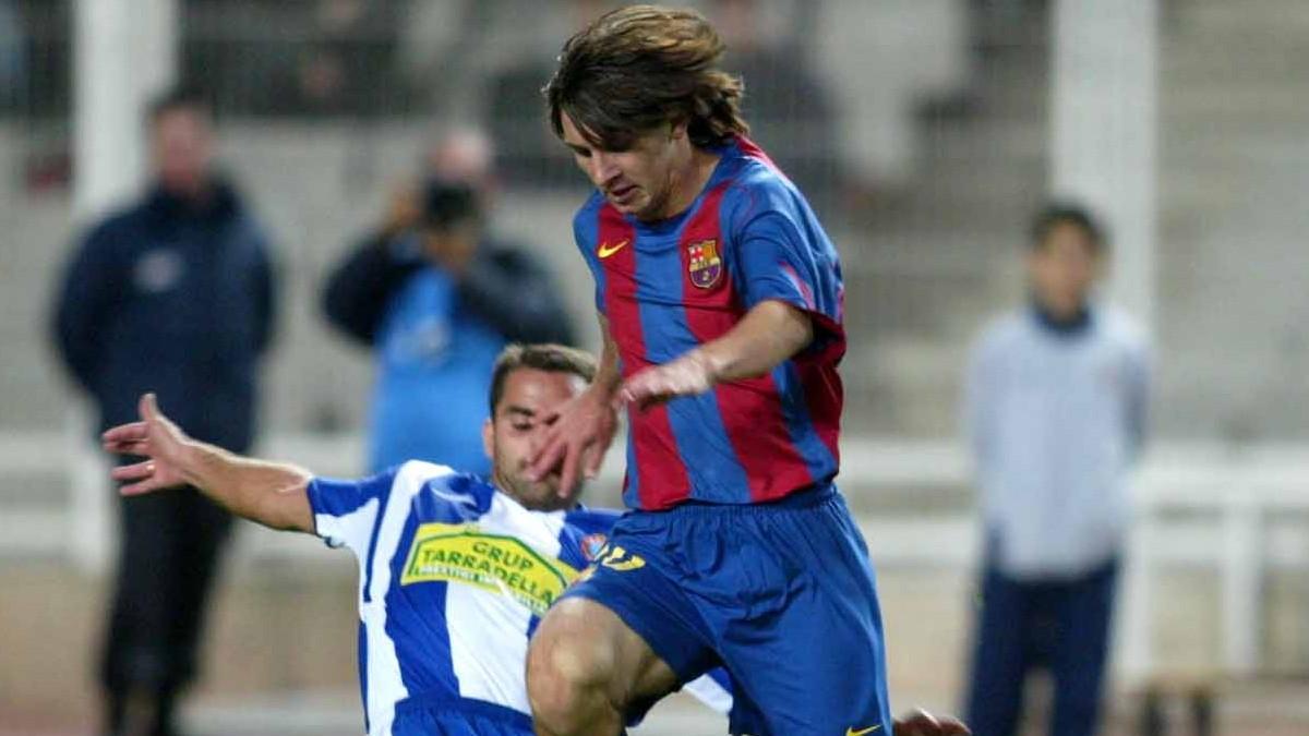 Messi debutó contra el Espanyol