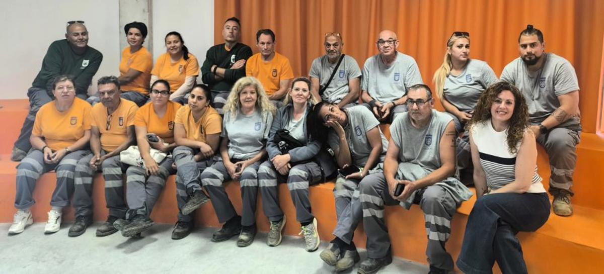 Charla en Alguazas al alumnado del Programa Mixto de Empleo y Formación en albañilería y jardinería.