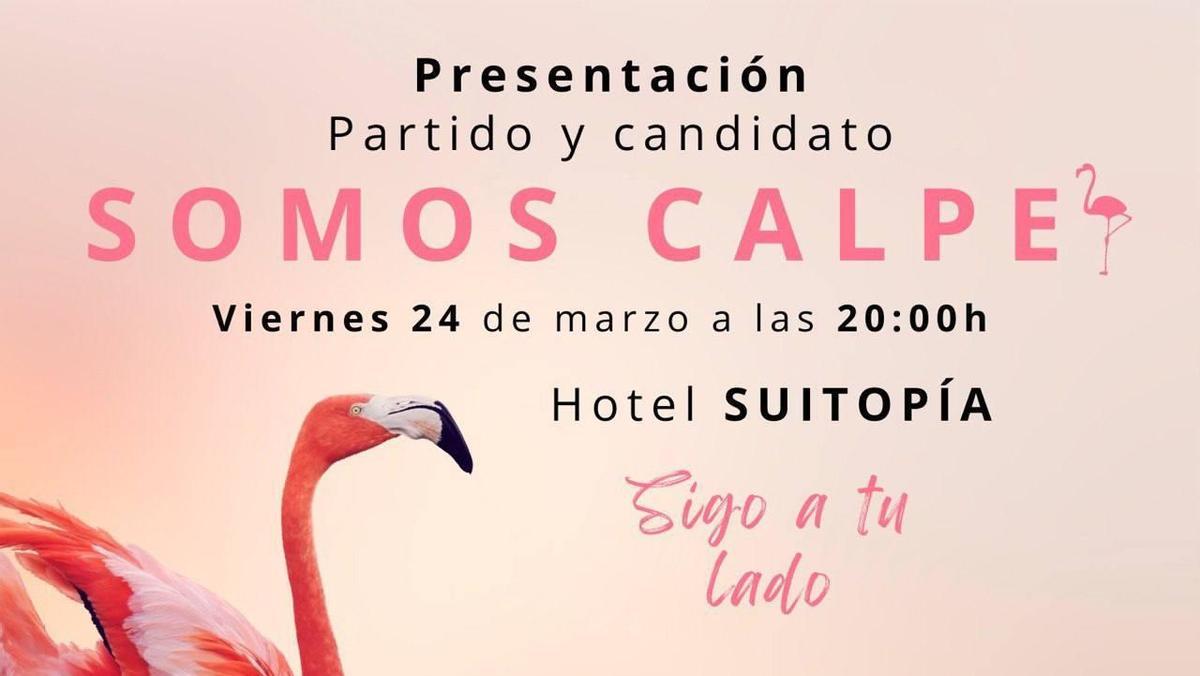 El cartel de la presentación del nuevo partido de Ana Sala