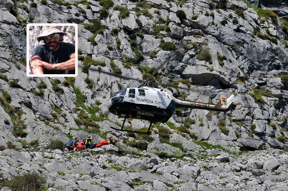 Rescate del policía nacional de Gijón fallecido en Morcín mientras hacía montañismo