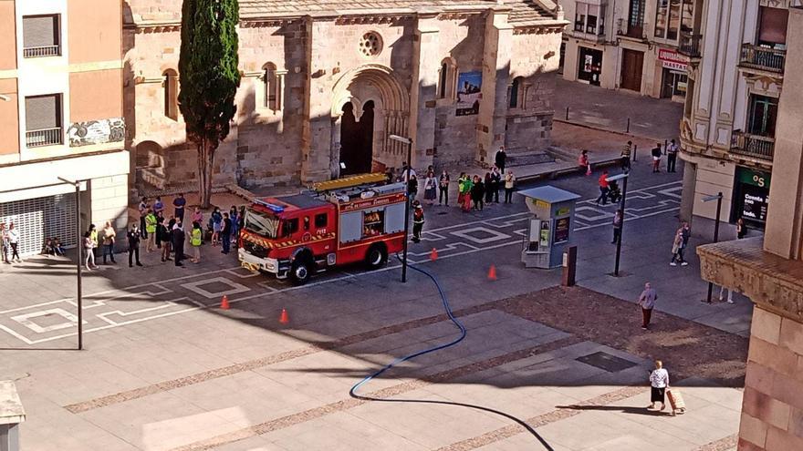 Gran despliegue de medios en el centro de Zamora: nuevo simulacro