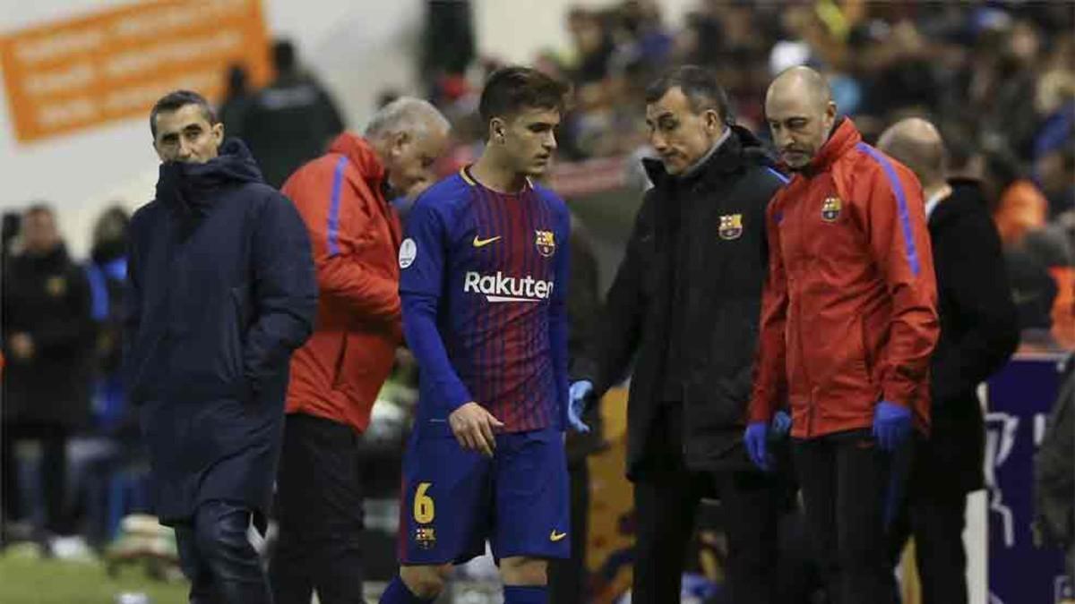 Denis Suárez se lesionó ante el Espanyol