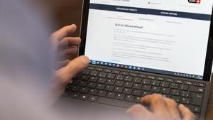 Pantalla en què es mostra lOficina Virtual de Tràmits