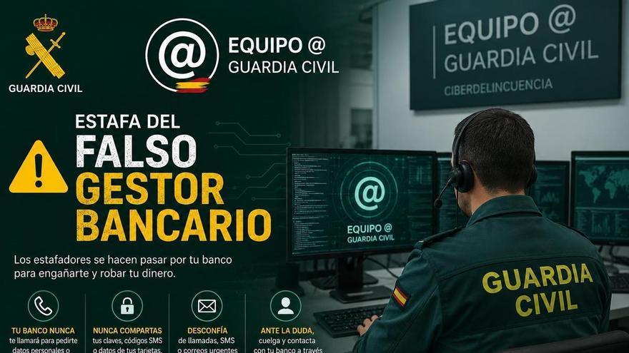 La Guardia Civil investiga a una mujer por una estafa bancaria realizada con el método del “falso gestor”